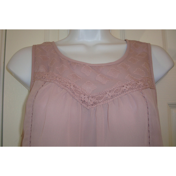 Lucky Brand Pink Mauve Sleeveless Blouse Size Small - Picture 5 of 5